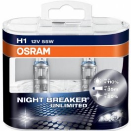 Λάμπες H1 12V 55W Osram Night Braker Unlimited Λάμπες Αλογόνου / Τύπου Xenon