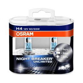 Λάμπες H4 12V 55W Osram Night Braker Unlimited Λάμπες Αλογόνου / Τύπου Xenon