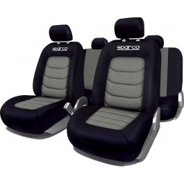 Κάλυμμα καθισμάτων Πολυεστερικό γκρι-μαύρο 4τμχ Sparco Καλύμματα αυτοκινήτου